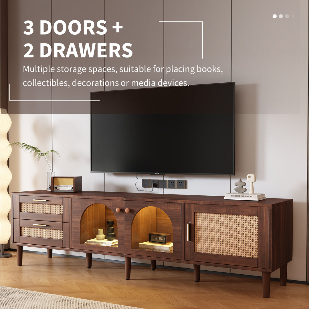 180 cm brown TV cabinet TRURKAN UK