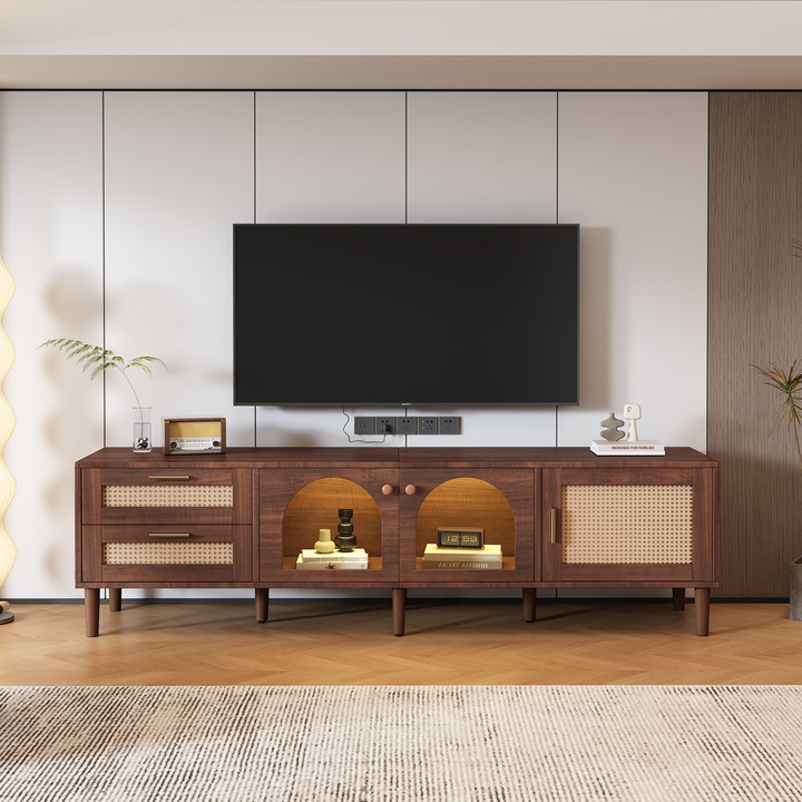 180 cm brown TV cabinet TRURKAN UK