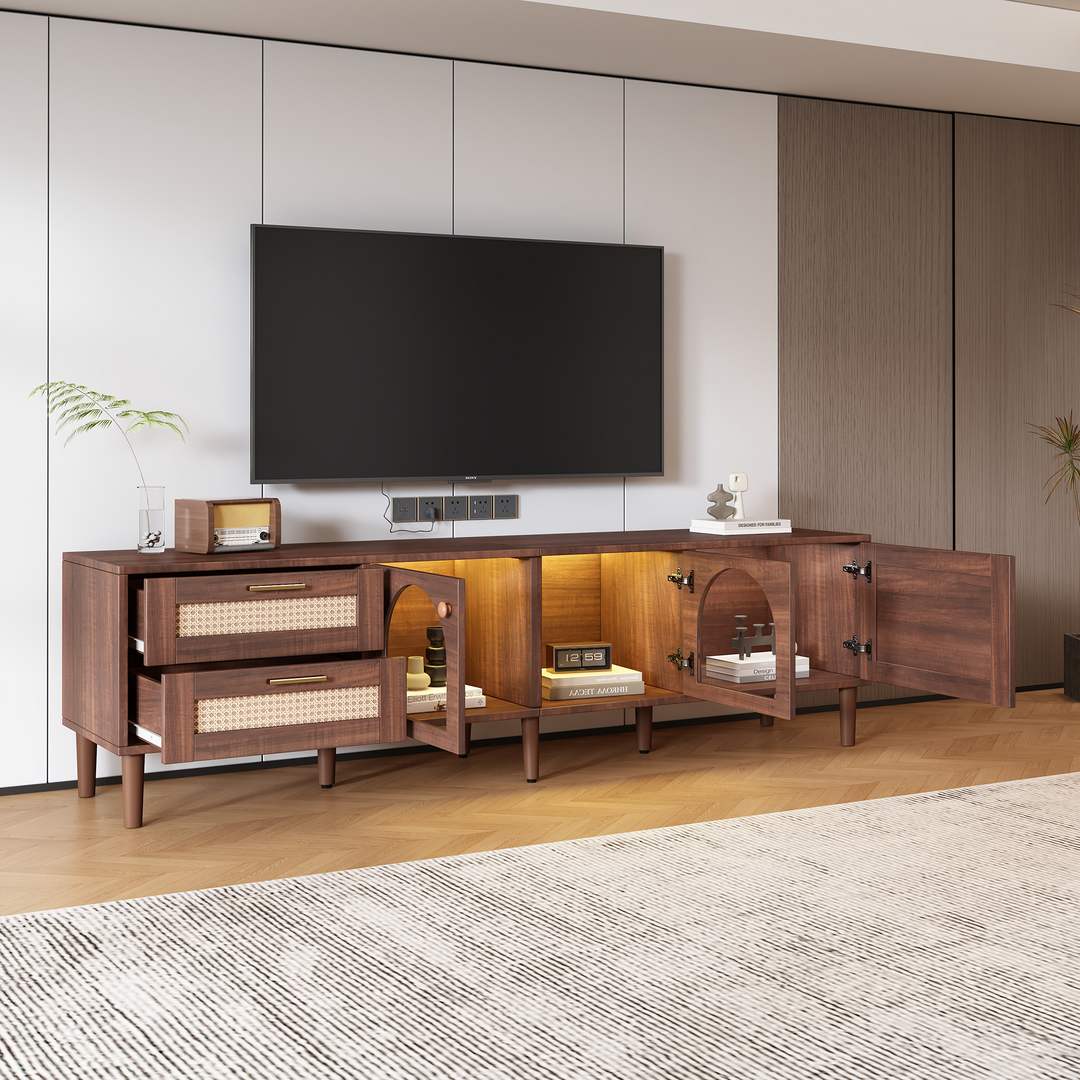 180 cm brown TV cabinet TRURKAN UK