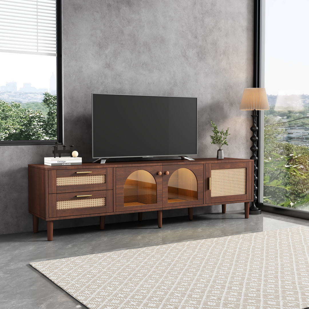 180 cm brown TV cabinet TRURKAN UK