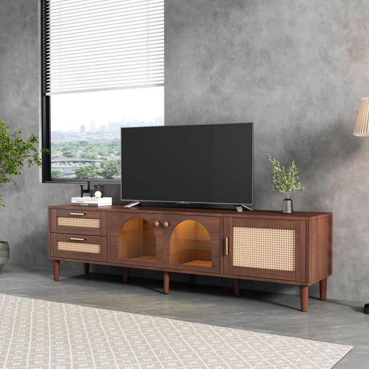 180 cm brown TV cabinet TRURKAN UK