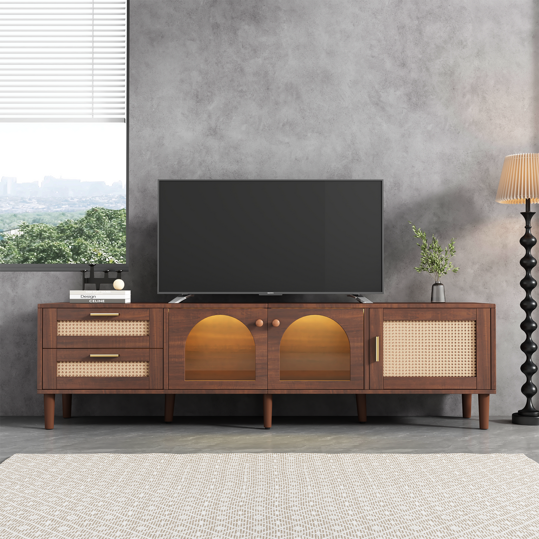 180 cm brown TV cabinet TRURKAN UK