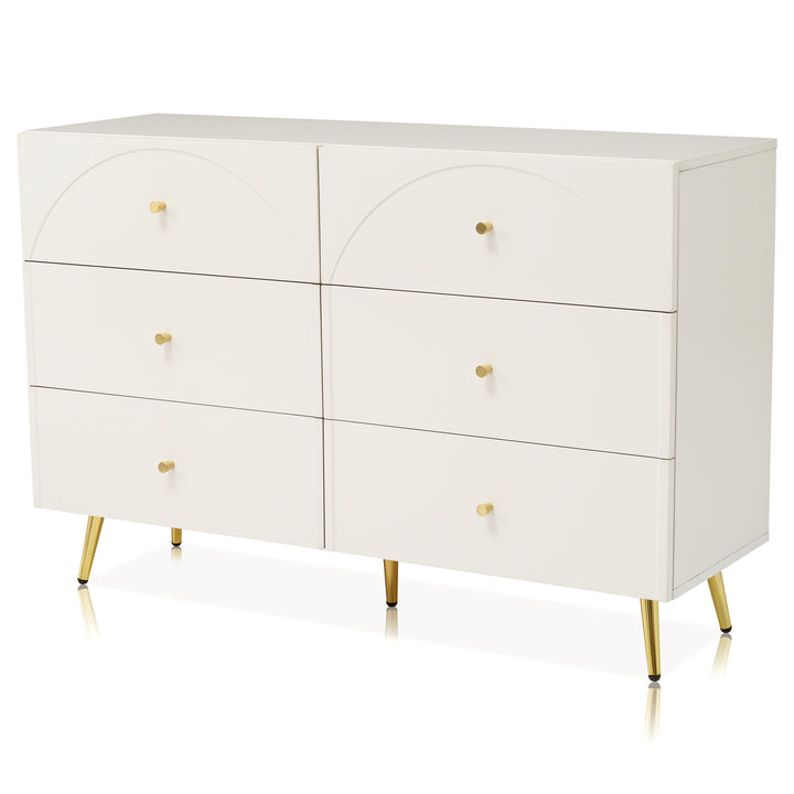 White sideboard with 6 drawers 120*40*85cm URGID UK