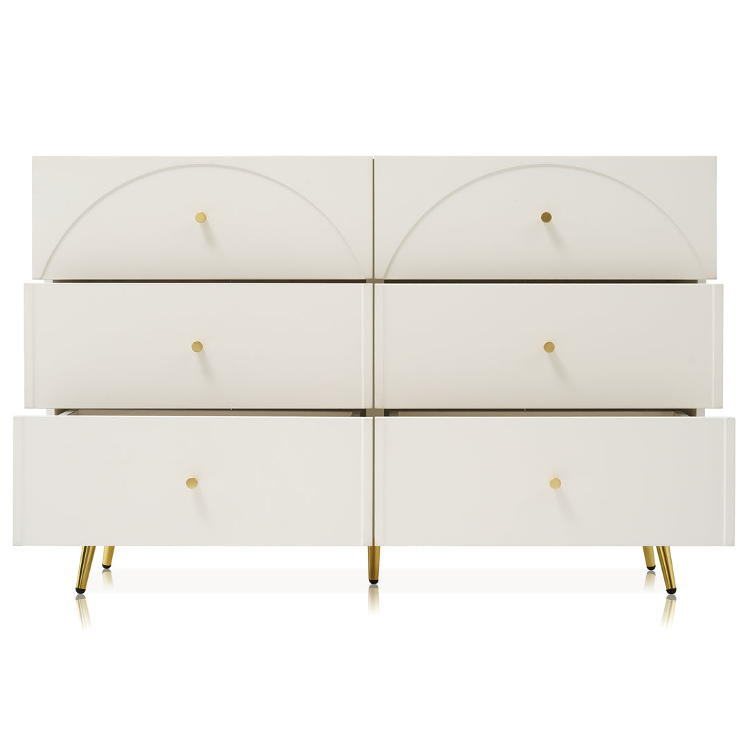 White sideboard with 6 drawers 120*40*85cm URGID UK