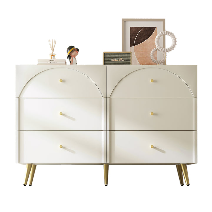 White sideboard with 6 drawers 120*40*85cm URGID UK