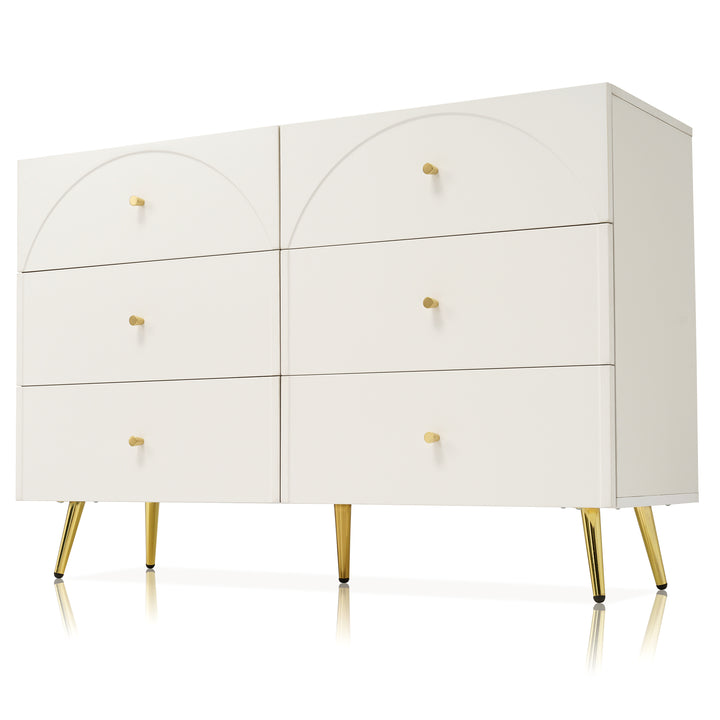White sideboard with 6 drawers 120*40*85cm URGID UK