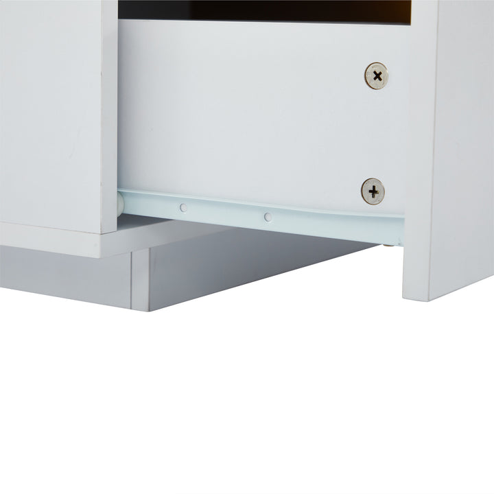 White marble pattern TV stand golden line luxury style 3 drawers VAALS UK