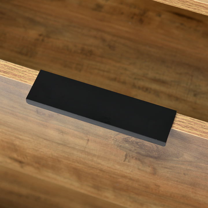 Dark oak wooden sideboard cabinet 6 drawers 120*40*76cm VANZEIDS UK