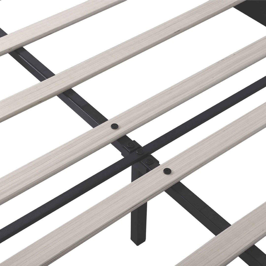 Upholstered velvet beige double bed frame VURRAEL BEIGE UK