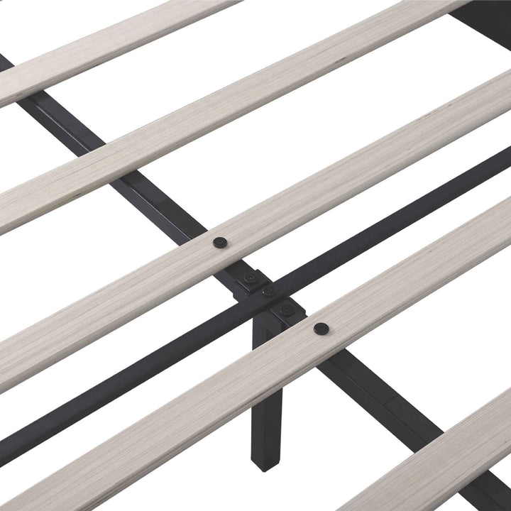 Upholstered velvet beige double bed frame VURRAEL BEIGE UK