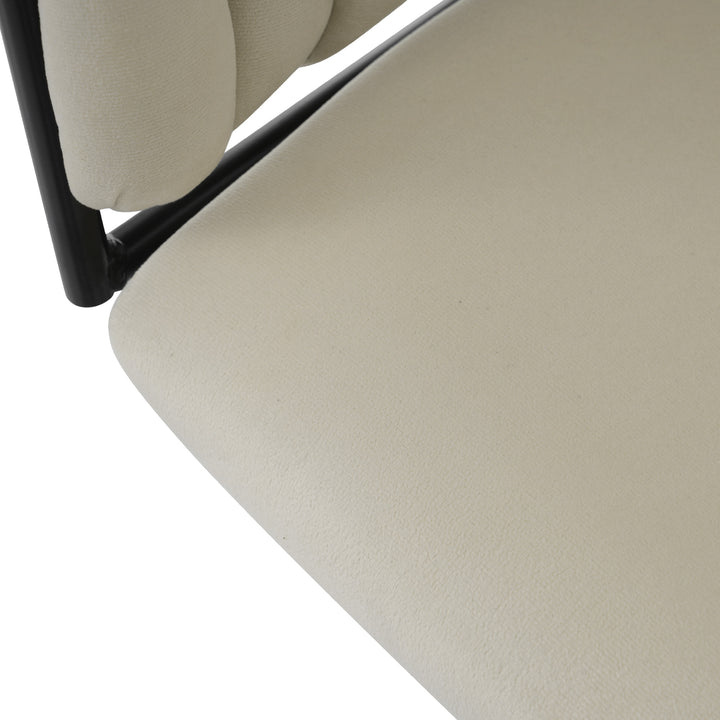 Set of 2 beige velvet swivel dining chair with armrest XUCRIL UK