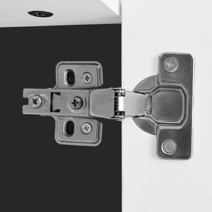 High gloss black &amp; white TV cabinet with LED and versatile storage BLADE