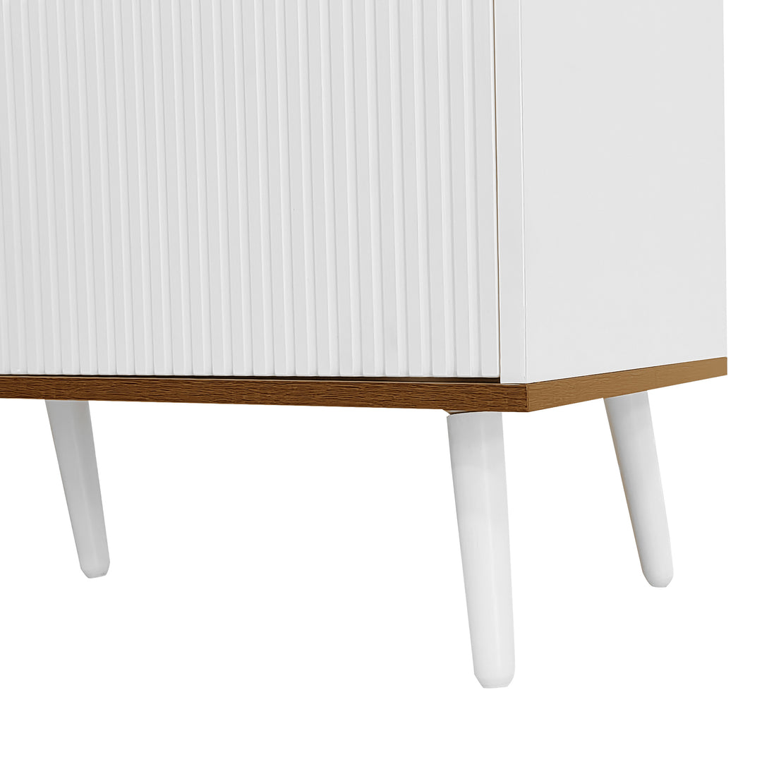 White wooden look TV cabinet with 3 doors SENSOR