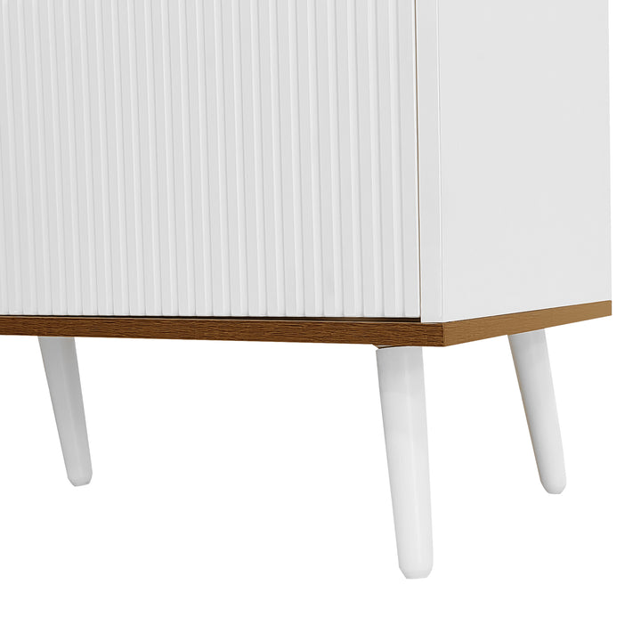 White wooden look TV cabinet with 3 doors SENSOR