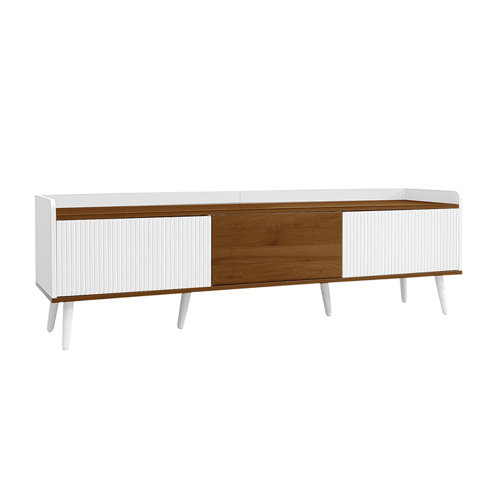 White wooden look TV cabinet with 3 doors SENSOR
