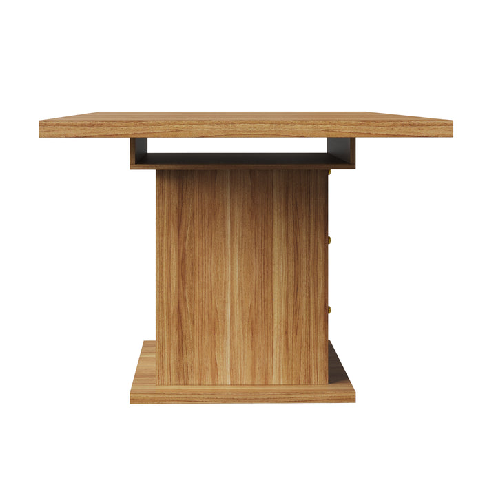 Wooden Extendable Dining Table with 3 Drawers and Cupboard 110–140cm ARROWWARDROBE