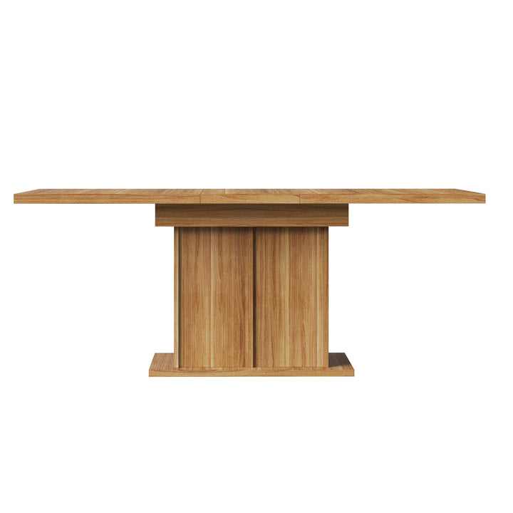 Wooden Extendable Dining Table with 3 Drawers and Cupboard 110–140cm ARROWWARDROBE