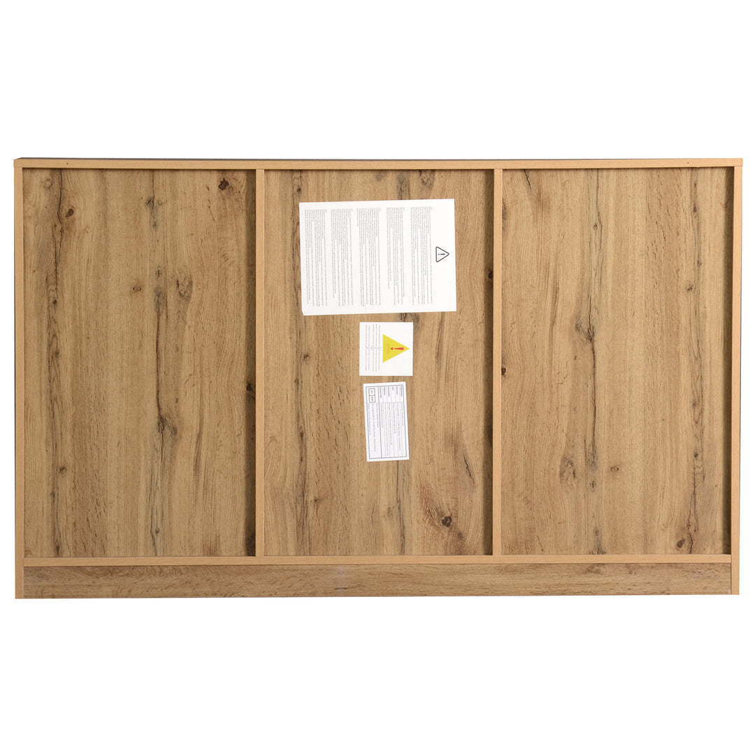 Oak Sideboard with 3 Drawers & 3 Doors 135cm WOODTRUNK