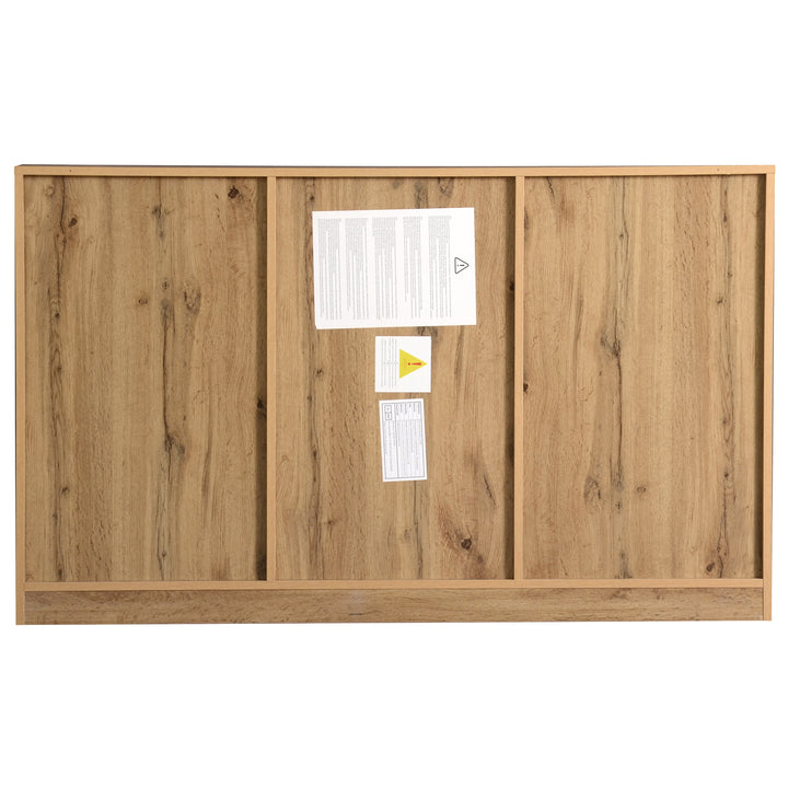 Oak Sideboard with 3 Drawers & 3 Doors 135cm WOODTRUNK