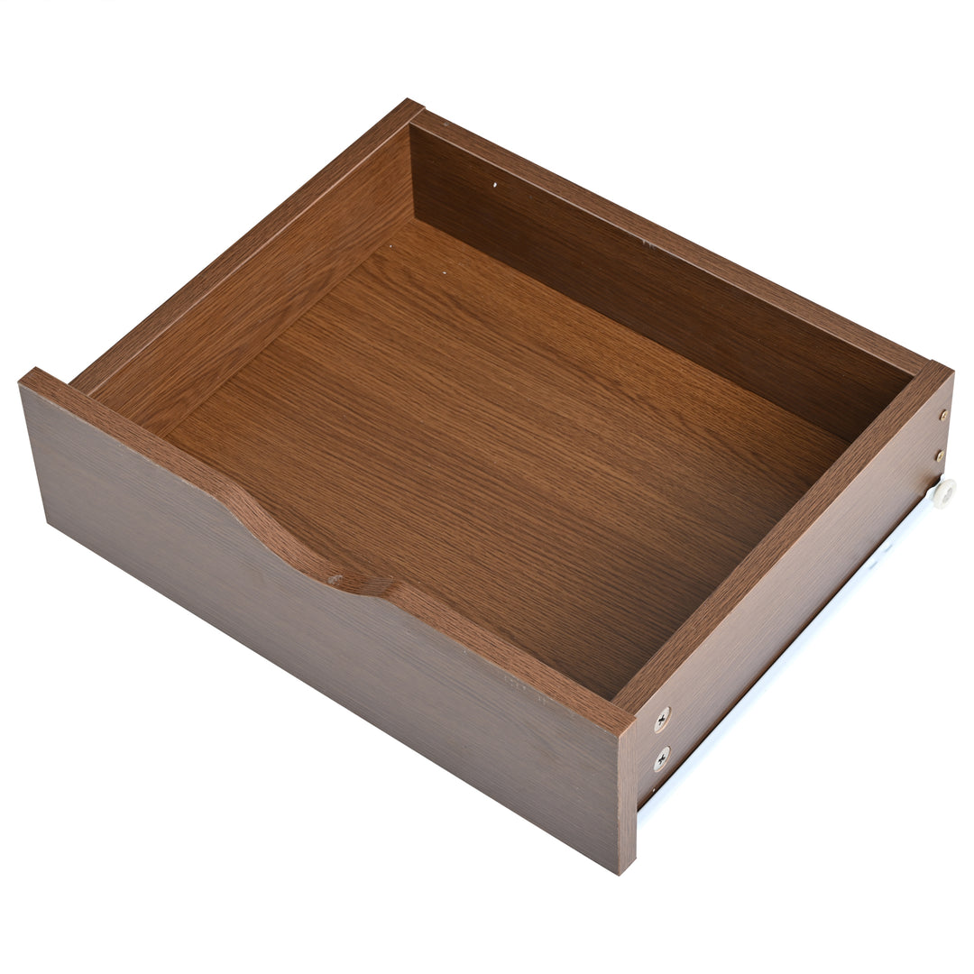 Retro walnut oval fluted TV stand with coffee table set with sliding doors MEALYBUG