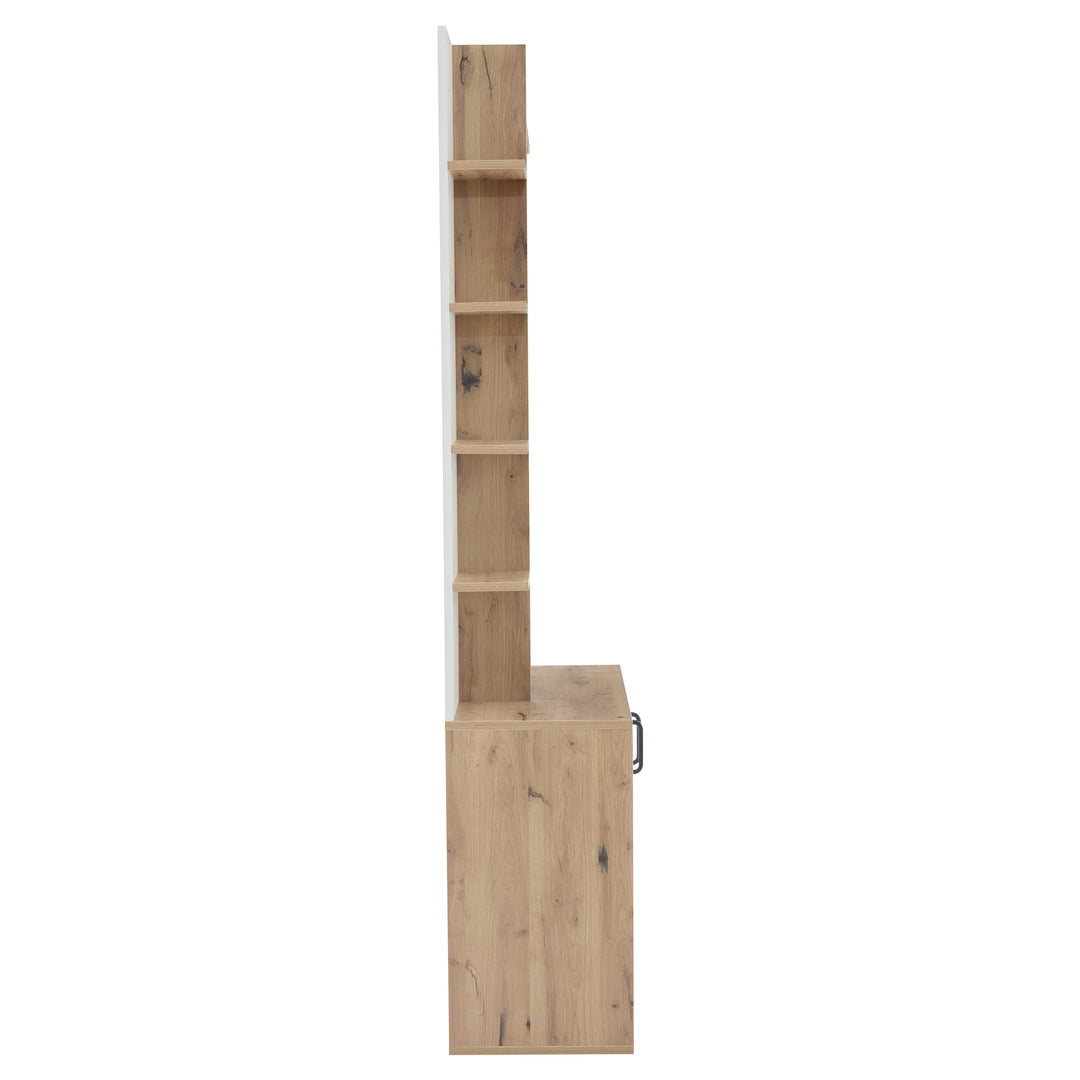 Wooden entryway wardrobes with coat hooks and shoe storage shelves ELYSIUMIS