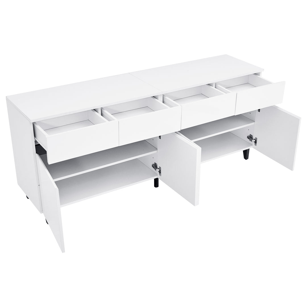Modern high gloss white sideboard buffet 4 doors 160*40cm SPICEROUT