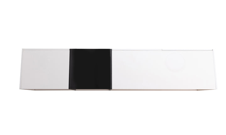 High-gloss white and black TV cabinet THRILGOD UK