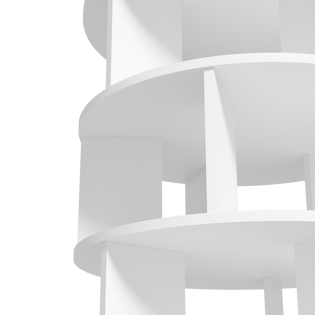 5-tier 360° rotating white shoe rack & storage organizer CLOUDHAVEN