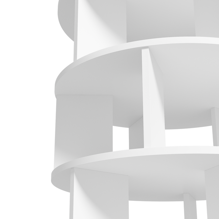 5-tier 360° rotating white shoe rack & storage organizer CLOUDHAVEN