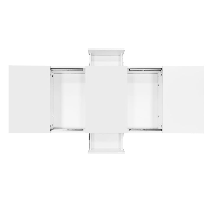White high gloss coffee table with storage 100 x 55 x 35 cm WAXCELL UK