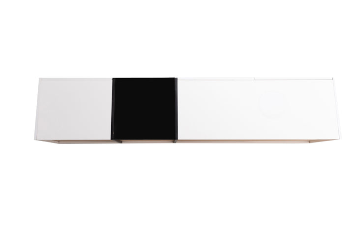 High-gloss white and black TV cabinet THRILGOD UK