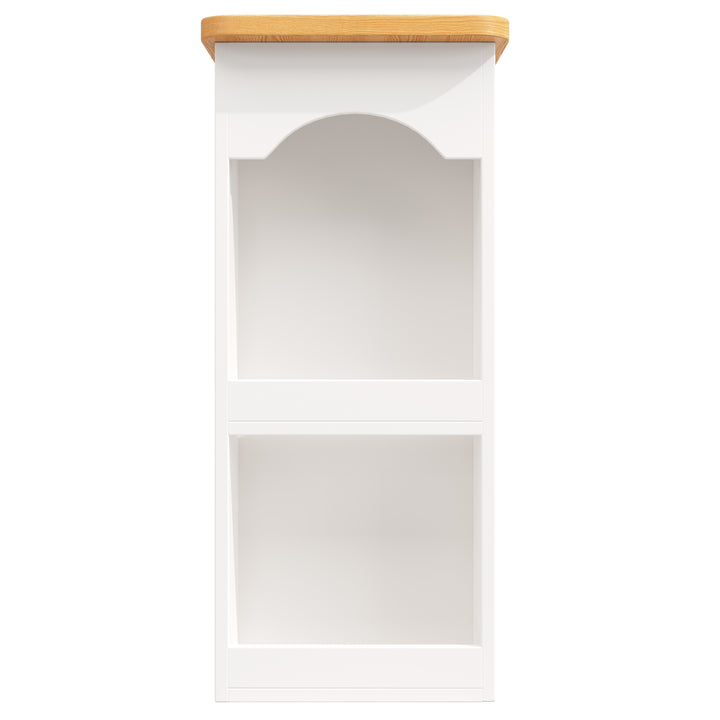 White 360° rotating extendable bar table with 6-drawer storage SYCAMOREBALL