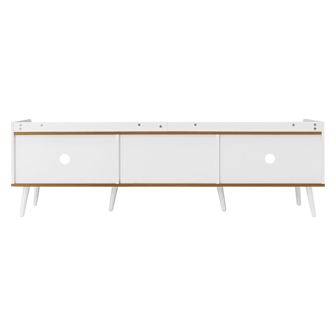 White wooden look TV cabinet with 3 doors SENSOR