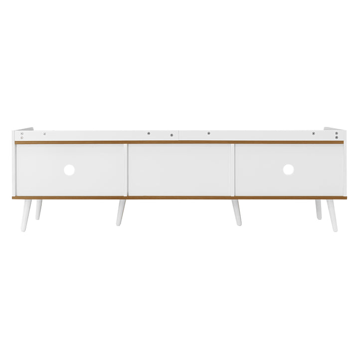 White wooden look TV cabinet with 3 doors SENSOR