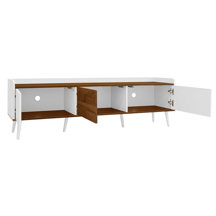 White wooden look TV cabinet with 3 doors SENSOR
