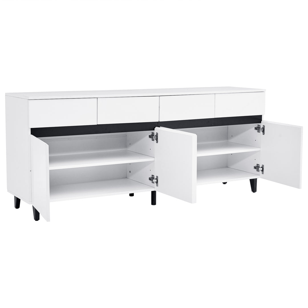 Modern high gloss white sideboard buffet 4 doors 160*40cm SPICEROUT