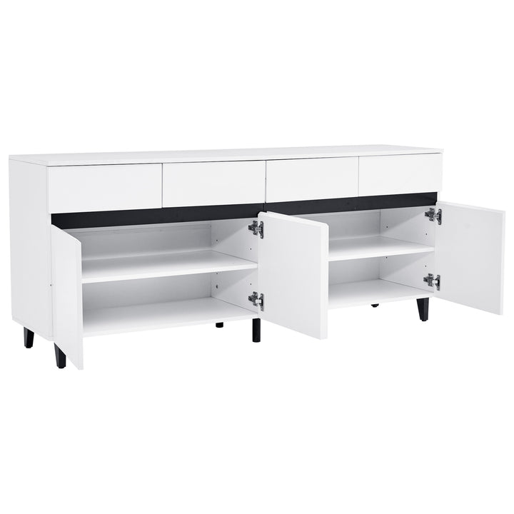 Modern high gloss white sideboard buffet 4 doors 160*40cm SPICEROUT