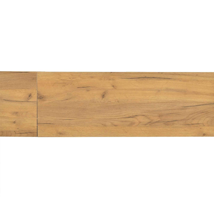 TV stand cabinet wood look & black, 3 doors glass shelf FLAREKRYOS
