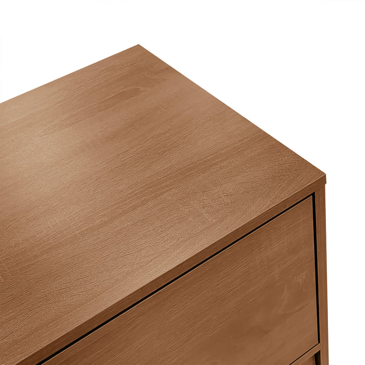 Wooden rattan sideboard vintage 3 doors 2 drawers 130x40x75.5cm SEAGRASSBED UK