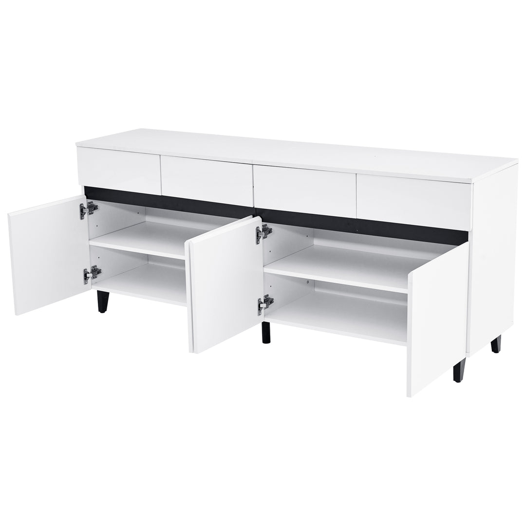 Modern high gloss white sideboard buffet 4 doors 160*40cm SPICEROUT