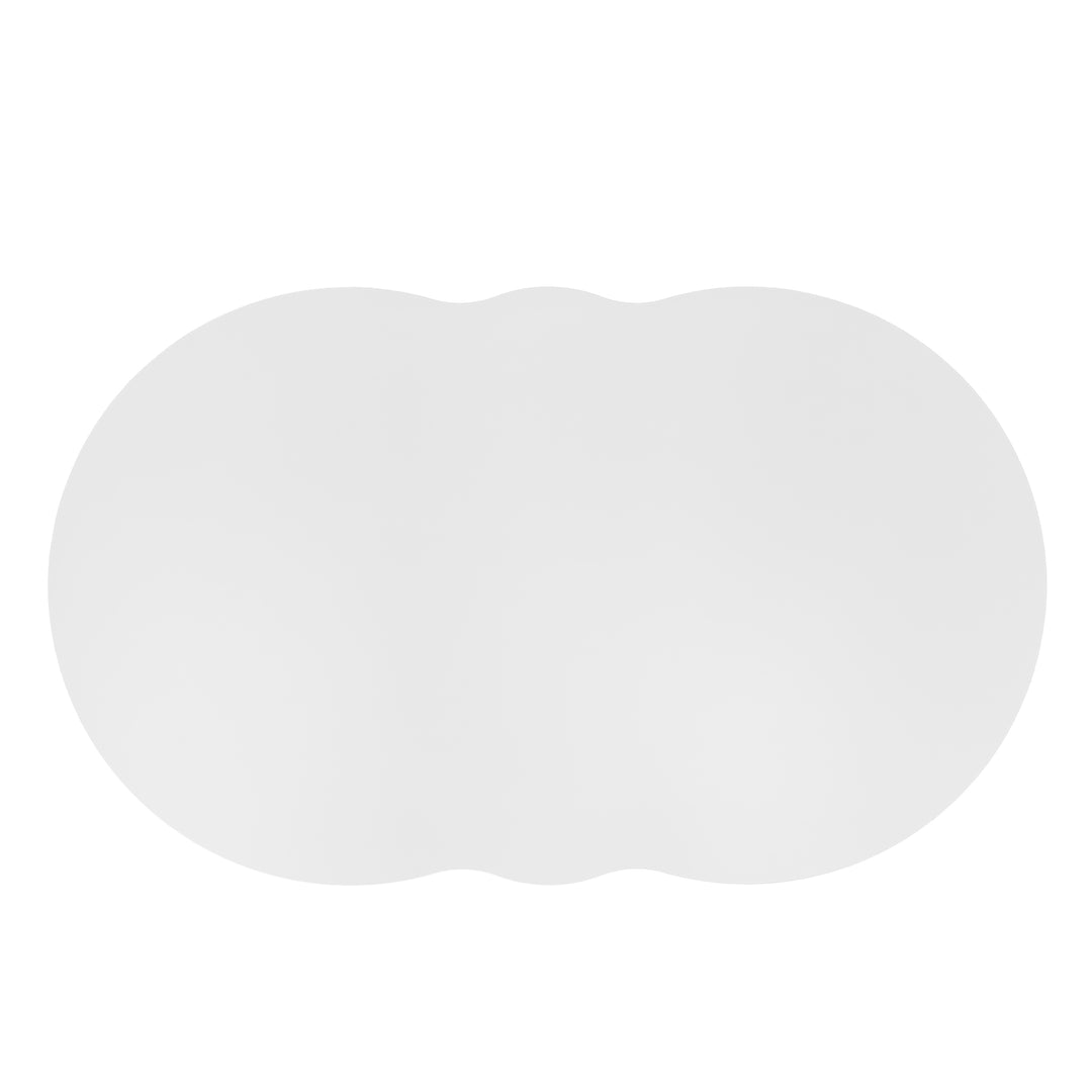 Modern oval white coffee table with push-to-open drawer CLOUDCREST