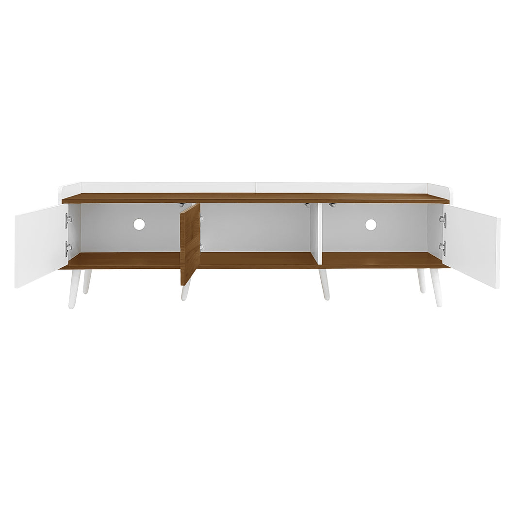 White wooden look TV cabinet with 3 doors SENSOR