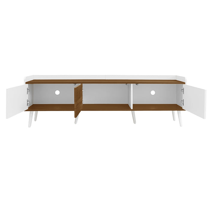 White wooden look TV cabinet with 3 doors SENSOR