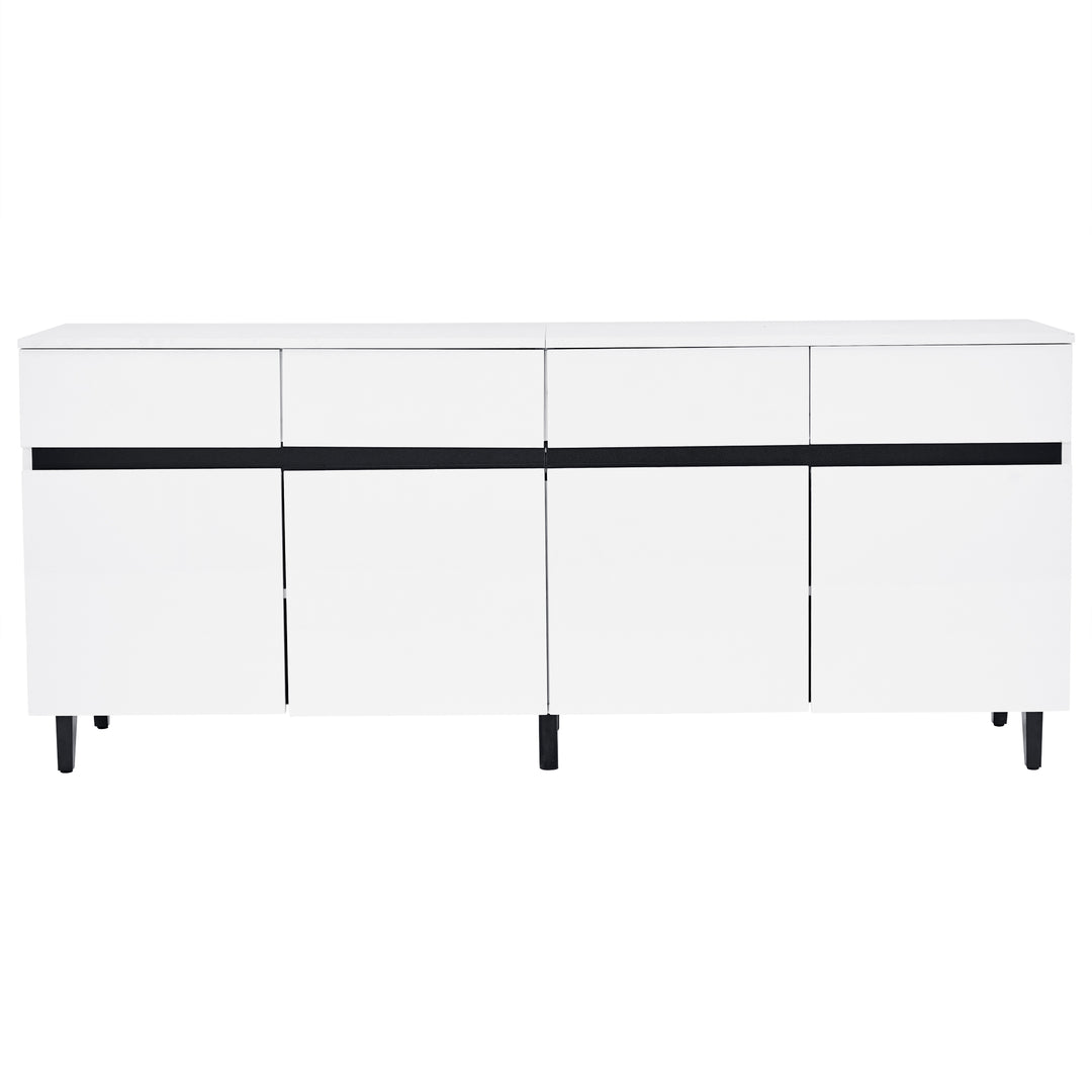 Modern high gloss white sideboard buffet 4 doors 160*40cm SPICEROUT