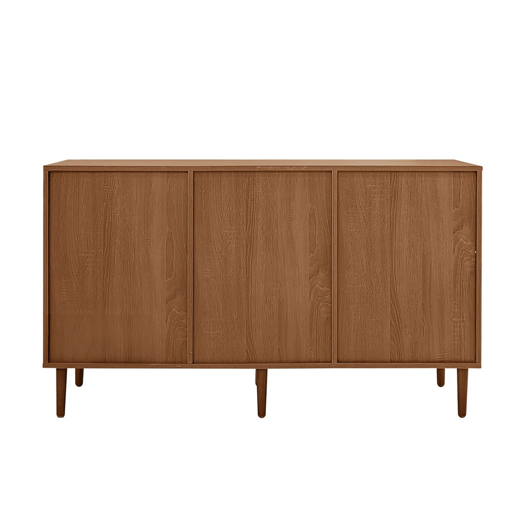 Wooden rattan sideboard vintage 3 doors 2 drawers 130x40x75.5cm SEAGRASSBED UK