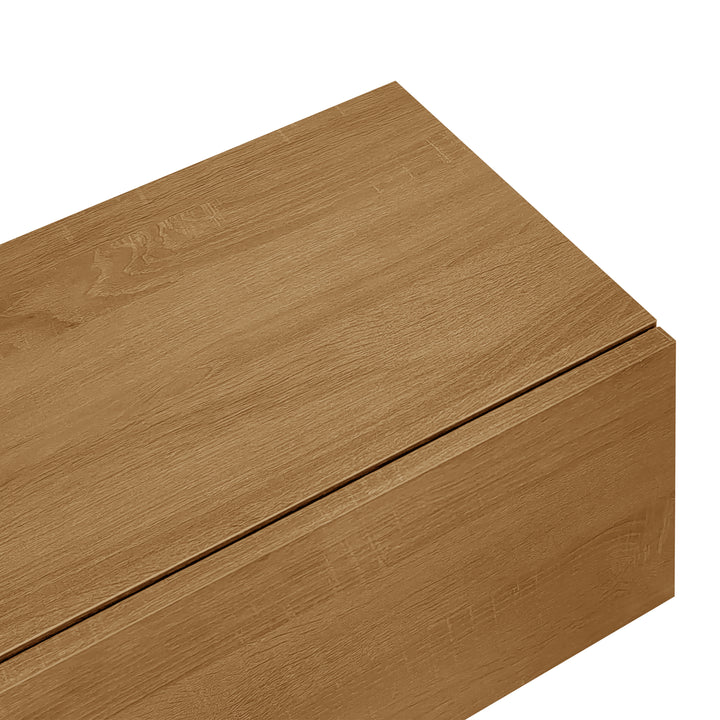 Black wooden finish TV cabinet with glass shelves and LED lighting KNEEJOINT