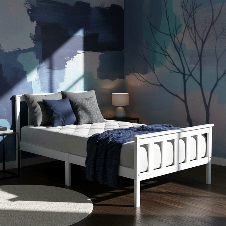 White single bed frame EIZEK UK