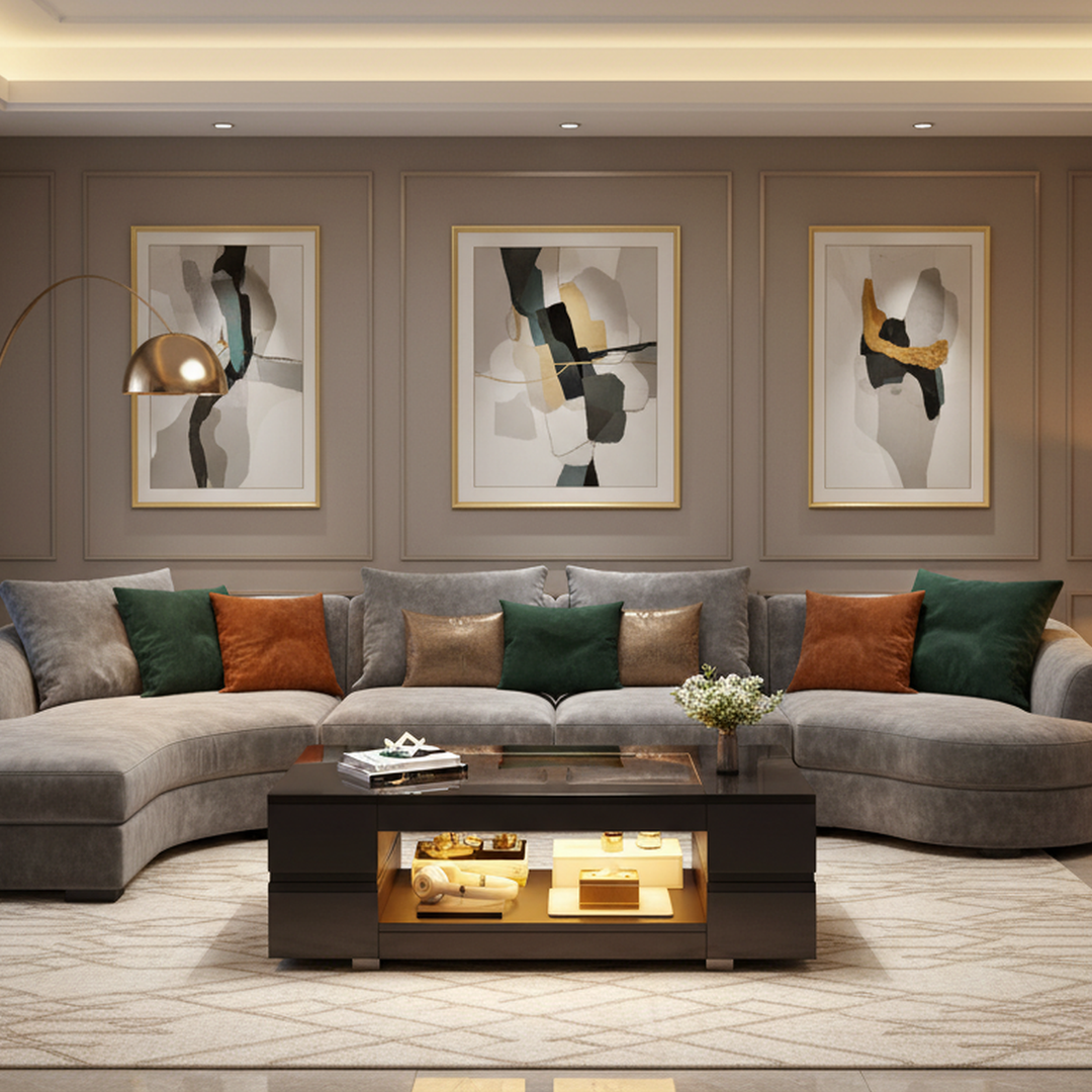 Black hollow LED coffee table with open storage and glass top 100×50×35cm SEAHORSETAIL