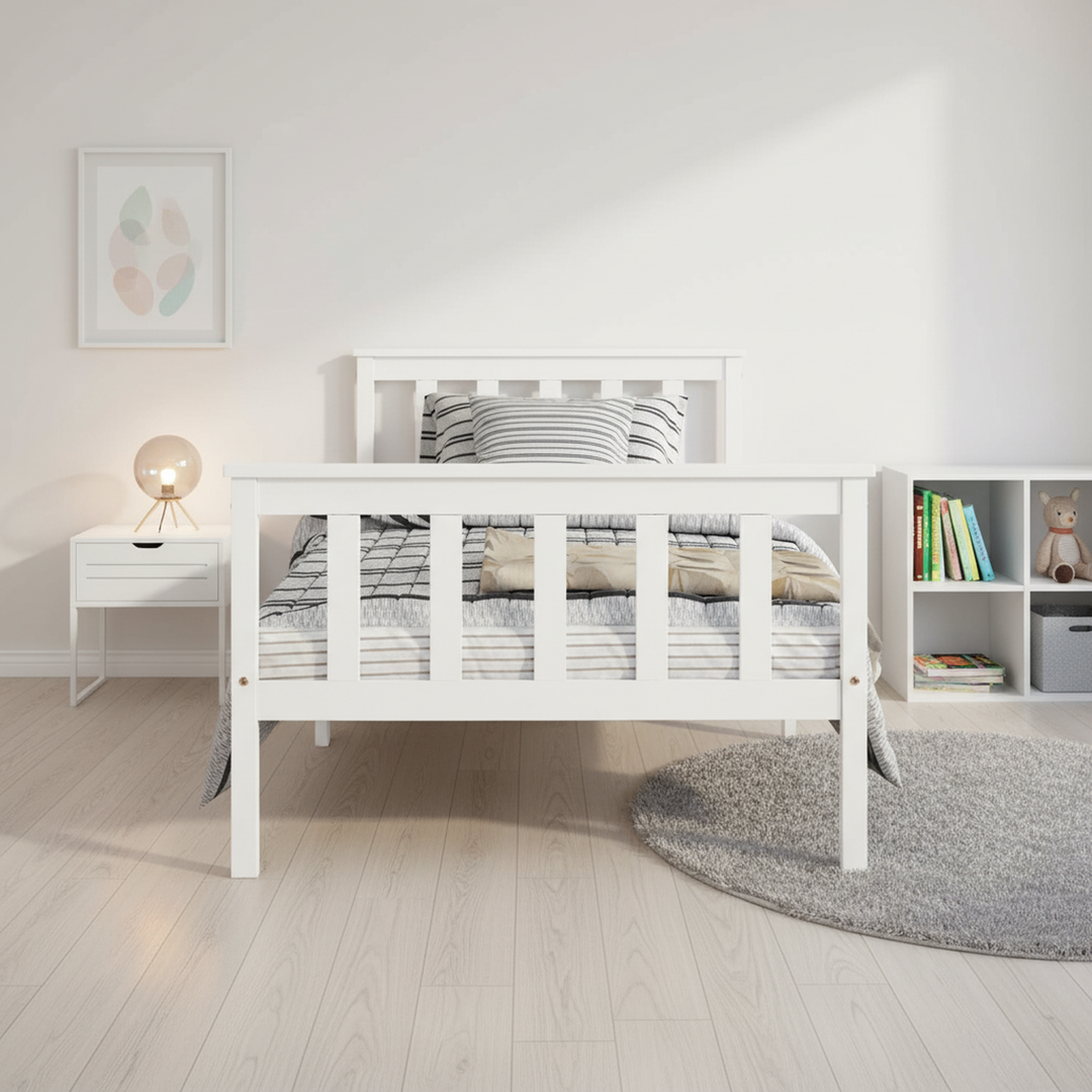 White single bed frame EIZEK UK
