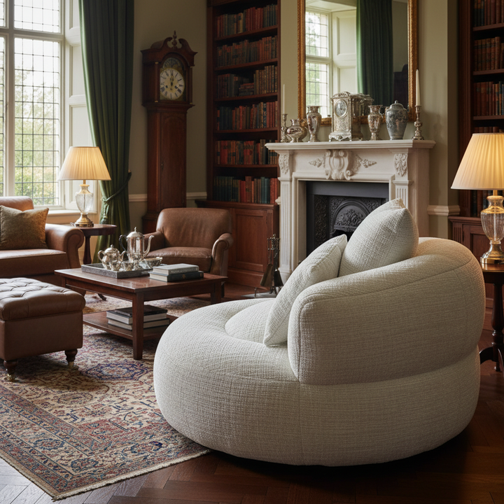 Beige chenille single sofa with 3 pillows, Beige, no assembly QUASARRIFT